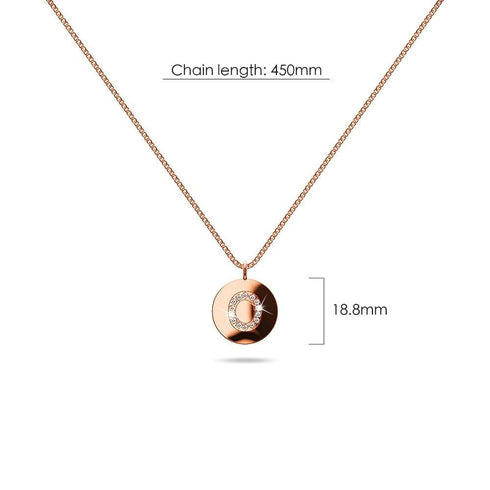 Solid 925 Sterling Silver Initial Alphabet Personalised Disc Necklace